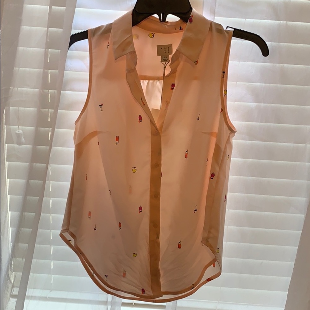 Sleeveless collard popsicle top